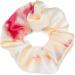 Stylbreaker women xxl hair tie with colorful batik color gradient pattern elastic scrunchy retro style braid gum 04027041 color: red-yellow