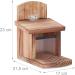 Relaxdays Squirrel Feeder - FSC-Certified Natural Wood, Folding Roof, Ventilation Holes - Hanging Feeding Station - Buy Online on GoSupps.com