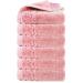 Jixiangdou Luxury Cotton Washcloths Large Hotel Spa Bathroom Face Towel 6 Pack (Pink)