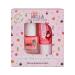 Miss Nella Nail Polish + Lip Balm set- Special Peach Glitter Nail Polish for Kids- PEACH SLUSHIE with Peel-off Water Based & Odour Free Formula + BUTTER CHEEKS pink hypoallergenic lip balm