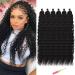 30 inch Maysa Soft Ocean Wave Braiding Crochet hair Extensions 120g/Pack 6Pack 30Inch Deep Wave Crochet Hair 1B Natural Black Long Soft Curly Crochet Synthetic Hair Extensions For Black Women 30 Inch (Pack of 6) 1B