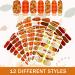 Fall Full Nail Wrap - 168pc Thanksgiving Maple Leaf Sticker Set | Plaid Style Self-Adhesive Nail Polish Strip with File - for Manicure - Buy Online on GoSupps.com