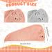 Microfiber Hair Wraps - Quick-Drying Anti-Frizz Hair Towels for Women & Kids | 2-Pack Cat Design in Pink & Gray - Buy Online on GoSupps.com