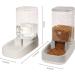 ELEVON Automatic Dog Cat Gravity Food and Water Dispenser Set with Pet Food Bowl for Small Large Pets Puppy Kitten Rabbit Large Capacity(White&Gray) - Buy Online on GoSupps.com
