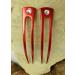 JWL Anodized Aluminum Two Prong Curved Hair Forks - Set of 6 in Hawaiian Style (Red) - Buy Online on GoSupps.com