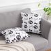FreAire G Gabrielmodu Dog Bones Print Decorative Pillow Covers - Set of 2, White and Black - Buy Online on GoSupps.com