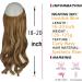 OMGREAT Long Halo Hair Extensions Highlight 20 Inch Wavy Curly Synthetic Hair - Ginger Brown Mix Bleach Blonde - Buy Online on GoSupps.com