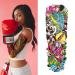Aresvns Waterproof Temporary Full Arm Tattoo Sleeve (L19xW7) - Realistic Fake Tattoos for Adults, Long Lasting Design 01 - Buy Online on GoSupps.com