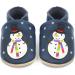 Dotty Fish Soft Leather Baby Shoes for Boys | Non Slip Toddler Shoes with Frosty Snowman Design | 3-4 Years - Buy Online on GoSupps.com