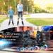 Soldow Adjustable Inline Skates with Light Up Wheels - Black Rollerblades for Kids and Adults - Buy Online on GoSupps.com
