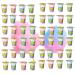 Aha cotton candy 4 colorful varieties 48 x 20g in the cup advantage pack 4 flavors cup mix - apple banana strawberry tutti frutti (12 cups each) 48 pack