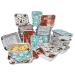 Gift Boutique 36 Count Christmas Tin Foil Containers with Lid Covers For Cookies in 3 Holiday Designs Aluminum Disposable Food Storage Pans For Treat Exchange & Goody Party Leftovers 5"W X 7"L X 1.5"