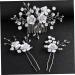 SOESFOUFU 1 Set rhinestone barrettes for women rhinestone headpiece for women wedding headpiece for bride floral suit bride headpieces for wedding white outfit Miss hair pearl flower - Buy Online on GoSupps.com