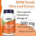 Now Foods Olive Leaf Extract 500mg High Oleuropein Vegan Capsules | Lab-Tested, Soy Free, Gluten Free, Non-GMO - Buy Online on GoSupps.com