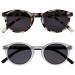 Opulize zen sunderer glasses 2 Pack Small round frame spring hinges scratch-resistant lens uv400-protection light brown tortoise men ss24-1tc +2.00 +2.00 diopttria (2 Pack)
