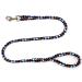 Dog leash large dogs jumbo with hand loop up to 80 kg / guide line / practice line / training line very stable 17 colors (2m Africa (brown-marine blau-hellblau)) 2m Africa (brown-marine blau-hellblau)