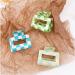 5PCS Checkered Claw Clip Acrylic Square Small Hair Claw Clips Set for Thin Hair - Exquisit Shark Clips Aesthetic Barrettes for Women - Buy Online on GoSupps.com