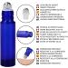 Belle Vous Cobalt Blue Roll-On Glass Bottles (10ml) - 24 Pack Essential Oil Set with Stainless Steel Roller Balls for Aromatherapy & DIY Rollers - Perfect for International Shipping - Buy Online on GoSupps.com