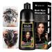 3-in-1 Black Hair Dye Shampoo for Women and Men - 100% Gray Coverage - Herbal Ingredients - 500ml - Buy Online on GoSupps.com
