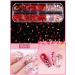 Kalolary 3 PCs Valentine's Day Nail Art Sequins - Heart-Shaped & Lip-Shaped Holographic Glitter for Manicure & Body Decoration | International Shipping - Buy Online on GoSupps.com