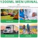 qazaa Male Urine Bottle with Lid Autoclavable for Travel Camping Patient 1.2L Green - Buy Online on GoSupps.com