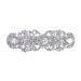 EVER FAITH Silver-Tone Austrian Crystal CZ Art Deco Flower Tear Drop Hair Barrette Clip Clear Clear Silver-Tone