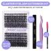 DIY Eyelash Extensions Set - Cluster & Individual Lashes with Glue | 12-16mm C Curl Kit - Buy Online on GoSupps.com