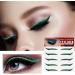 Glitter Eyeliner Stickers for Eyes | 5 Pairs Instant -Adhesive Eyeliner Stencil Glitter Sticker Eyeliner Tool Makeup Eyeliner Stickers Winged Eyeliner Stencil for Eye Makeup Tool Dyeulget Green (Five Pairs) - Buy Online on GoSupps.com