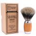 Taconic Shave 3-Band Pure Badger Shaving Brush - Extra-Dense with Beechwood & Chrome Handle - Stand Included | International Shipping Available - Buy Online on GoSupps.com