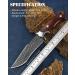 Omesio High-Quality Damask Hunting Knife | Japanese Style Damast Steel Survival Knife | Brown Outdoor Knife - Buy Online on GoSupps.com