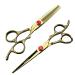 Golden Professional Hairdressing Scissors 6 Inch 7 Inch Hairdressing Scissors Set 6-inch-2piece-a
