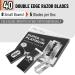 Bates Stainless Steel Double Edge Razor Blade 40 Pack - Premium Safety Razor Blades for Men's Shaving - Buy Online on GoSupps.com