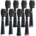 Sonic-FX Replacement Electric Toothbrush Heads Compatible with Fairywill Sonic-FX and SnapWhite for Adults and Kids | Soft Charcoal/Nylon Bristles Sonic Replacement Toothbrush Heads (Black Pack of 8) 8 Pack - Black