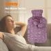 Samply 2L Hot Water Bottle with Knitted Cover - Hot & Cold Compress for Pain Relief - Purple - Buy Online on GoSupps.com