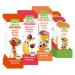 Cheeky friends organic fruit bars 6 pieces of: apple & carrot/mango & orange/banana & cherry for babies & children from 1 year without added sugar 18 pack 18 x (4 x 23g) fruit bar Bundle 4 pieces (18 Pack)))