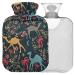Naanle animal camel hot water bottle with reference warm and cold therapy Transparent hot water bottle 2l large hot hot water bottle for bed hand feet heat pain relief