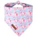 Unique Style Paws Summer Dog Chall Triangle neck triangle for young girls blue dogs High quality pink flower hard -wearing fabric Dogs for small medium large dogs and cats l s rosa flower