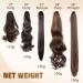 TESS Claw Clip in Ponytail Hair Extensions 12 Inches Curly Wavy Extension with Sandy Blonde Highlighted Extensions for Women 110g Golden Caramel Mix Chocolate Brown - Buy Online on GoSupps.com