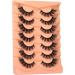 JIMIRE Fluffy Eyelashes Natural Look Cat Eye Russian Strip D Curl Lashes Look Like Eyelash Extensions Wispy Fox Eye Fake Eyelashes 7 Pairs Pack V - Buy Online on GoSupps.com