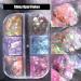 Opal Nail Glitter - Aurora Transparent Colorful Sequins for DIY Nail Art - 6 Grids Opal Powder - Buy Online on GoSupps.com