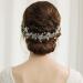 BABEYOND Bridal Headpiece - Handmade Wedding Hair Vine with Crystal Floral Leaf Headband (Silver) - Buy Online on GoSupps.com