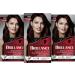 Brillance intensive color cream 896 black red organdi (160 ml) permanent hair color with diamond gloss and care conditioner for 10 weeks color intensity 170 ml (3-pack)