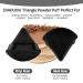 EVAOUXIU 6-Piece Triangle Powder Puff Set with 2 Makeup Sponges - Velour Cotton Puffs for Face Powder, Individually Wrapped (Black) - Buy Online on GoSupps.com