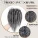 Claw Clip Ponytail Hair Extension | Tousled Updo Bun | Gray Black 10 inch - Buy Online on GoSupps.com