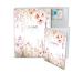 Minilino personalized u Issue cover 3-part premium set for vaccination pass & u-booklet protects important documents organizer for examination booklet (flower miracle white)