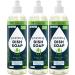 Puracy Dish Soap, Green Tea & Lime, Care for Your Dishes and Your Hands, 99.96% Plant-Based, Natural Liquid Dishwashing Detergent, Skin Friendly Sulfate-Free Kitchen Soap, 16 Ounce (3-Pack)