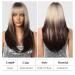 Testar Ombre Blonde Black Wigs for Women | Long Straight Layered Heat-Resistant Party Cosplay Wig - Buy Online on GoSupps.com