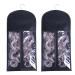 2PCS Hair Extension Holder with Wooden Hanger, Portable Wig Bags Storage, Dust-proof Hair Extension Hanger for Hairpiece Human Hair Black + Black