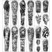 Metuu 46 Sheets Extra Large Full Arm Waterproof Realistic Temporary Tattoo For Men And Women(L22.8 xW7 ) Elk Deer Eagle Lion Wolf Tiger Sailboat Totem Scorpion Tattoo Stickers Suitable For Hand Arm Leg Face - Buy Online on GoSupps.com