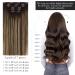 Vivien Extensions - Real Hair Clip-In Balayage Extensions #4/27 60cm 7PCs 140g Dark Brown with Caramel Blonde - Premium Remy Quality - Buy Online on GoSupps.com